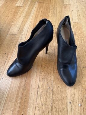 Jimmy Choo Black Leather High-Heel Ankle Booties